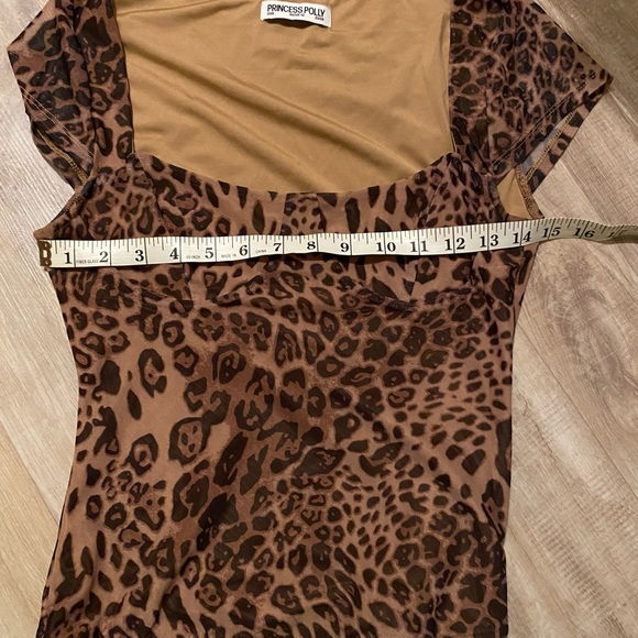 Princess Polly Brown Leopard Print Blouse - Picture 5 of 8